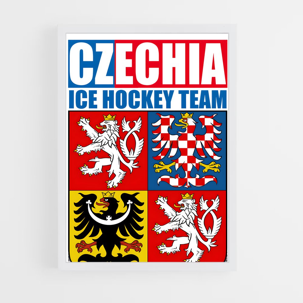 Poster Fierté Tchèque – affiche Hockey sur glace (vue 3)